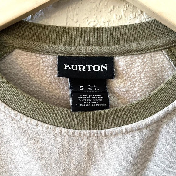 Burton Weir Sweatshirt Fleece Crew Neck Pullover Raglan Landscape Outdoor Tan S - Picture 8 of 12